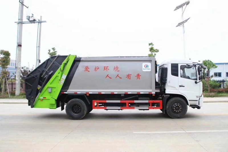 東風(fēng)天錦10-14方壓縮式垃圾車(chē)