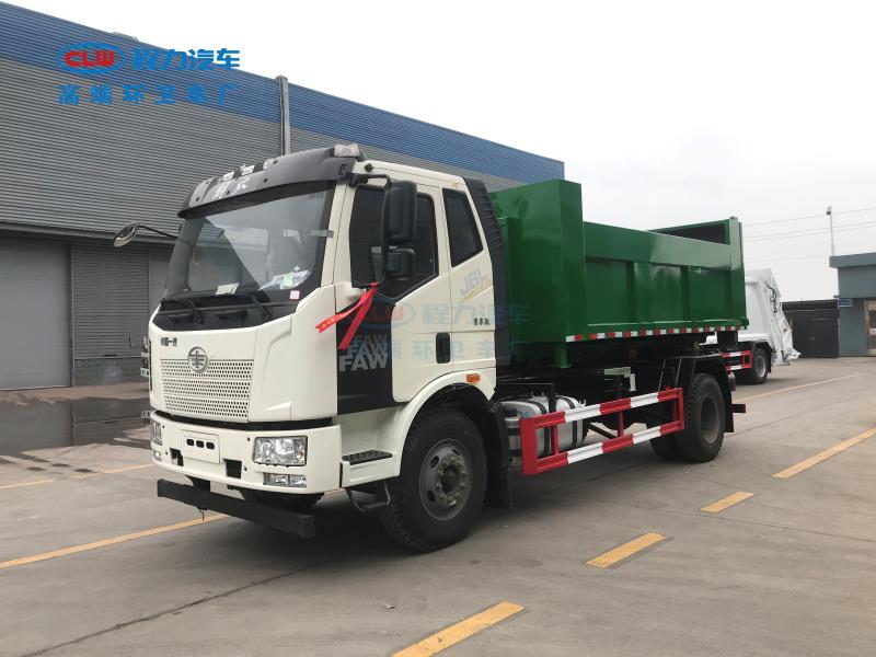 解放J6勾臂垃圾車(chē)（10-12方）