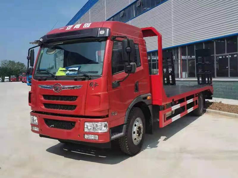 解放龍V單橋平板運輸車(chē)